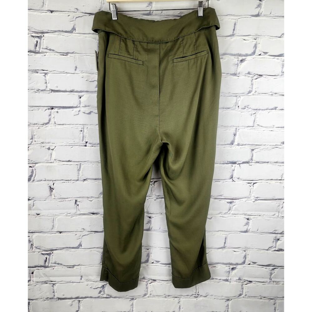 Cartonnier by Anthropologie Kingsley Pants Womens 14 Moss Tie Waist Professional - Picture 2 of 10